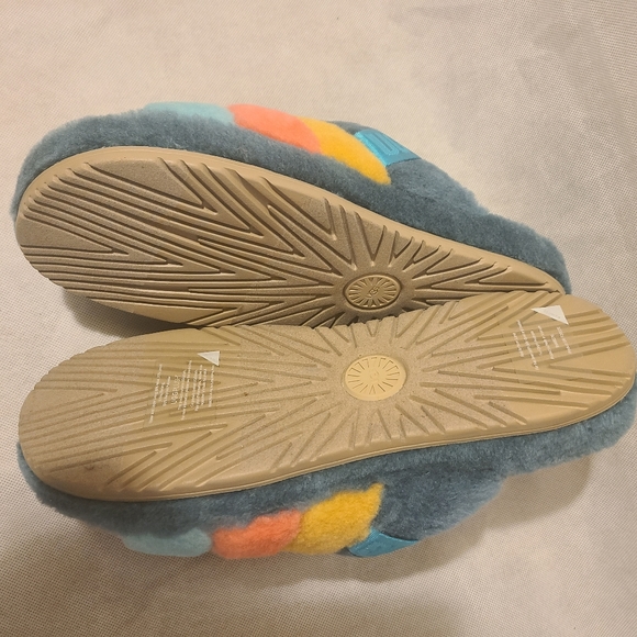 UGG Men\'s Fluff You Stripes Slipper Marine Blue